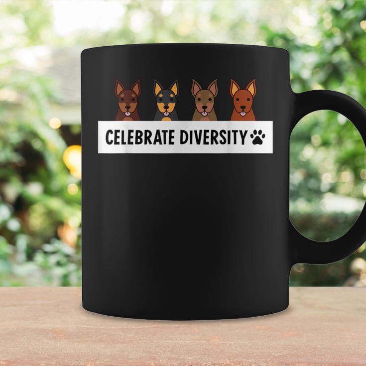 Celebrate Diversity ミニチュアピンシャー犬 コーヒーマグ ギフトのアイデア