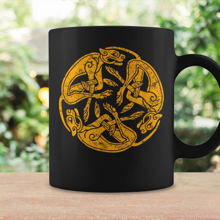 Celtic Book Of Kells Trinity Hounds Graphic Print Coffee Mug Gifts ideas