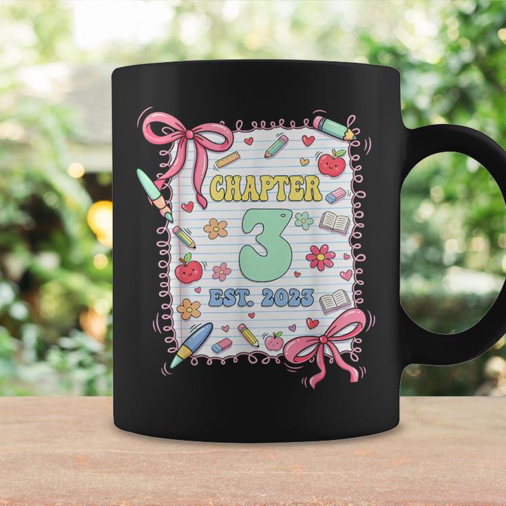 Chapter 3 Years Old 3rd Birthday Book Lover Coquette Bow Graphic Print Coffee Mug Gifts ideas Chapter 3 Years Old 3rd Birthday Book Lover Coquette Bow Graphic Print Coffee Mug Gifts ideas