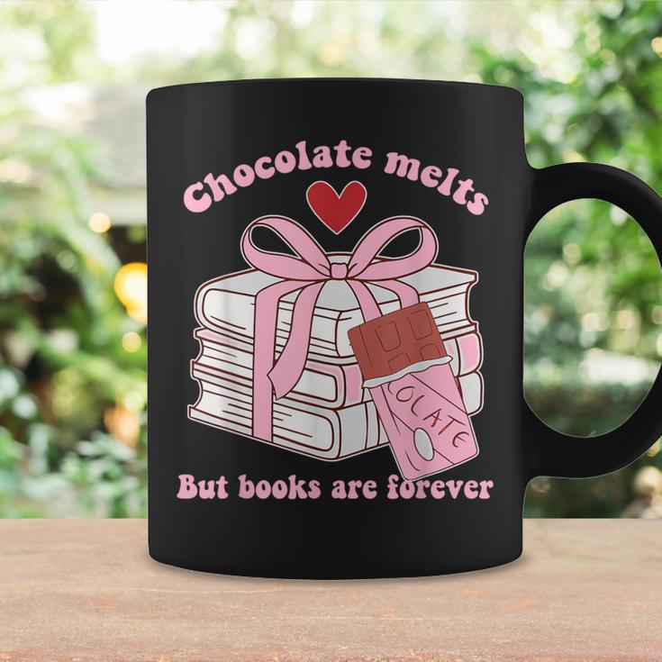 Chocolate Melts But Books Are Forever Booktrovert Graphic Print Coffee Mug Gifts ideas