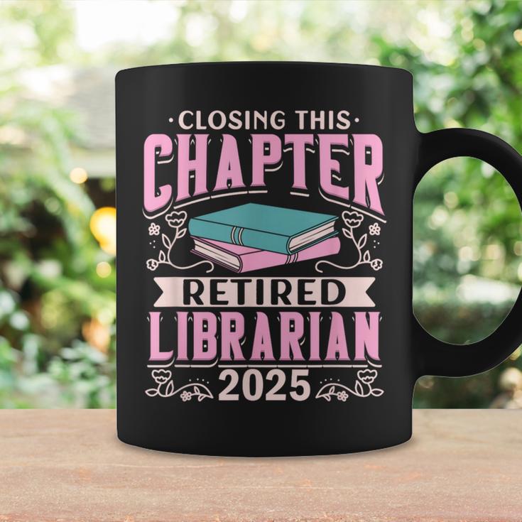Closing This Chapter Retired Librarian 2025 Book Retirement Graphic Print Coffee Mug Gifts ideas