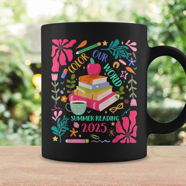 Color Our World Summer Reading 2025 Boho Wildflower Book Graphic Print Coffee Mug Gifts ideas Color Our World Summer Reading 2025 Boho Wildflower Book Graphic Print Coffee Mug Gifts ideas