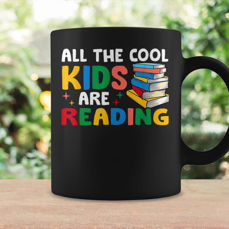All The-Cool Kids Are Reading Teacher Book Lover Librarian Graphic Print Coffee Mug Gifts ideas
