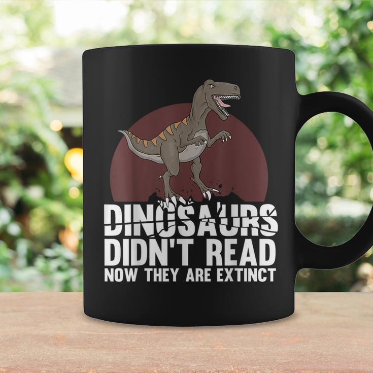 Cool Reading Teacher For Men Women Read Books Dinosaur Book Graphic Print Coffee Mug Gifts ideas