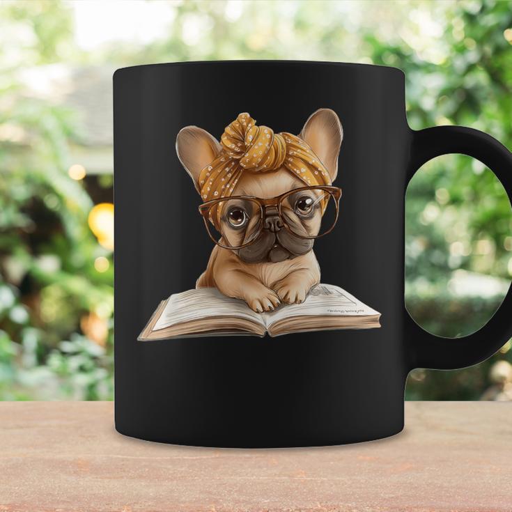 Cute Bulldog Reading Dog Book Lover Animal Graphic French Graphic Print Coffee Mug Gifts ideas