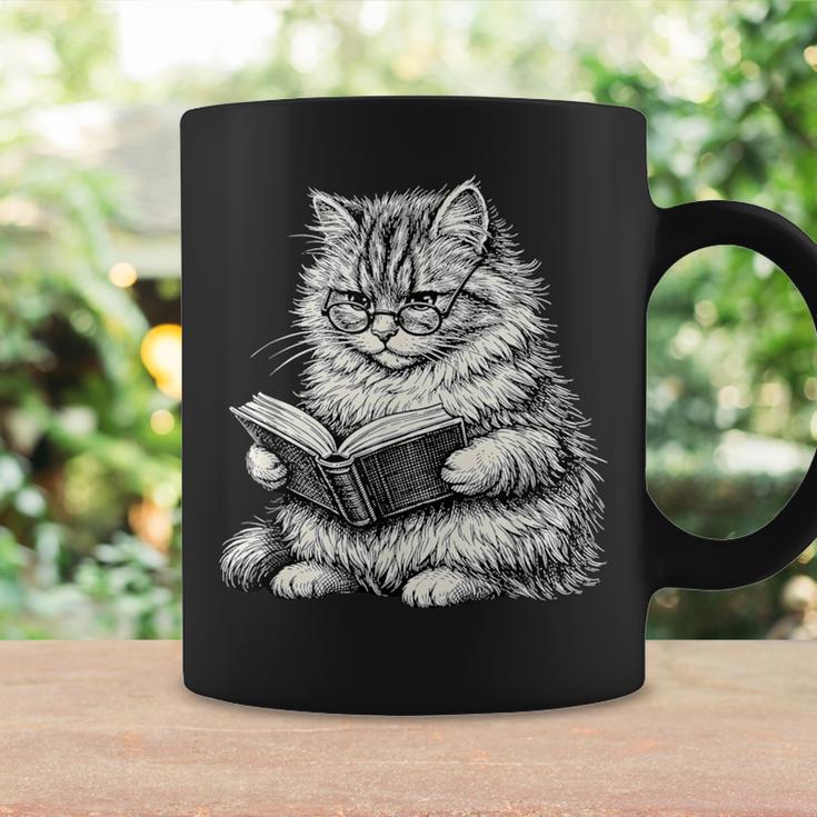 Cute Cat Reading Book Adorable Cats Books Lover Graphic Print Coffee Mug Gifts ideas