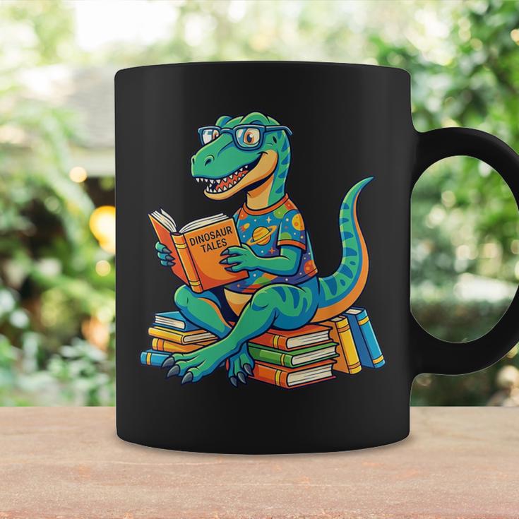 Cute Dinosaur TalesRex Reading Books Lover Graphic Print Coffee Mug Gifts ideas