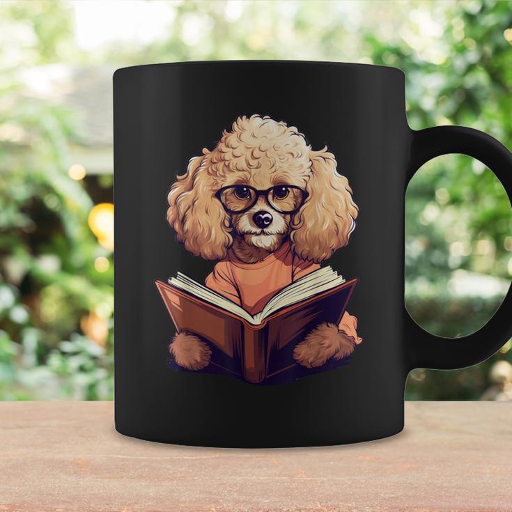 Cute Dog Poodle Reading Book Graphic Print Coffee Mug Gifts ideas