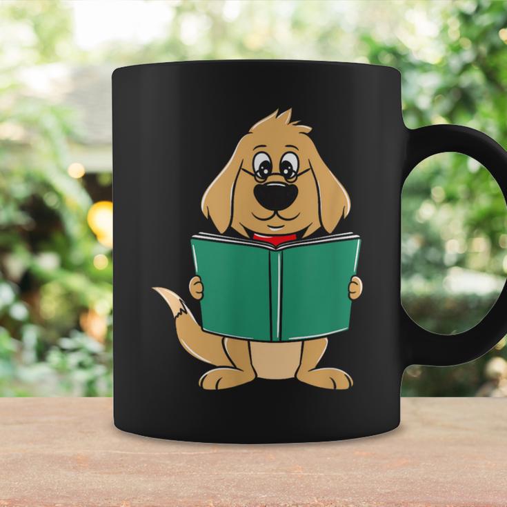 Cute Dog Reading A Human Training Book Dog Graphic Print Coffee Mug Gifts ideas