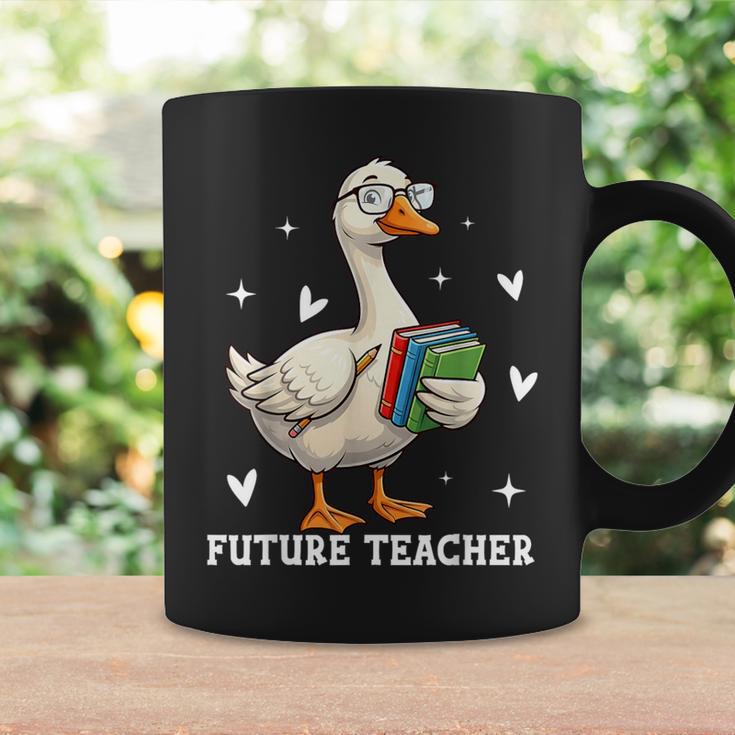 Cute Goose I Love Future Teacher Reading Books Graphic Print Coffee Mug Gifts ideas