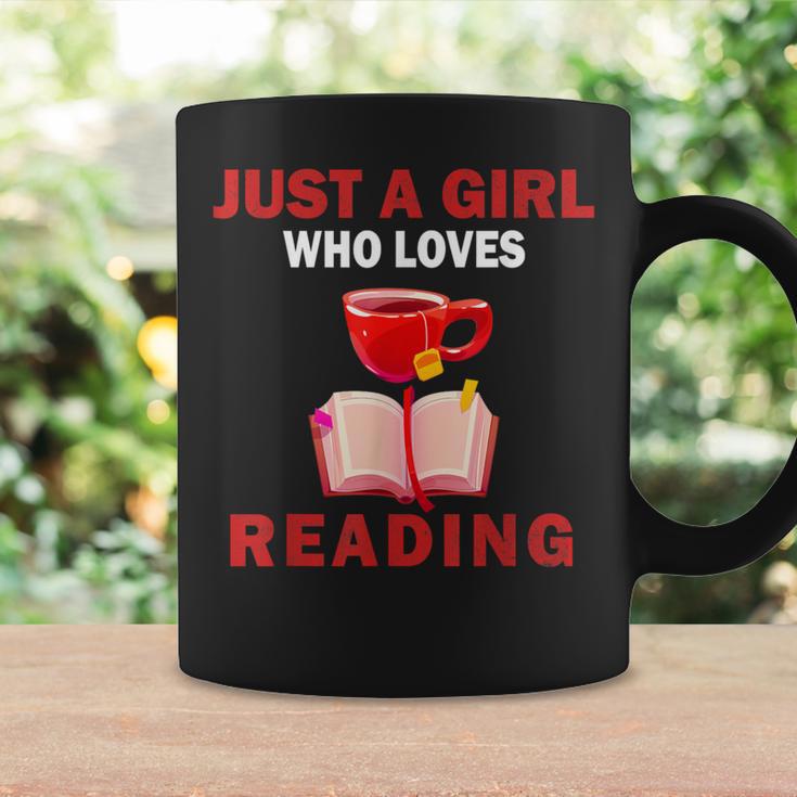 Cute Just A Girl Who Loves Reading Books Women And Girls Graphic Print Coffee Mug Gifts ideas