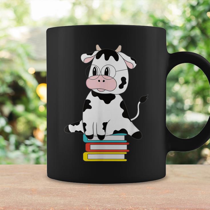 Cute Kawaii Cow Book Reading Bookworm Boys Girls Kids Graphic Print Coffee Mug Gifts ideas