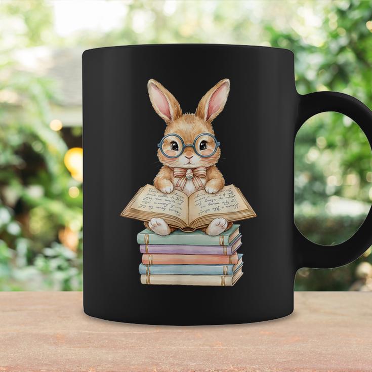 Cute Reading Bunny Easter Books Reader Teacher Girls Women Graphic Print Coffee Mug Gifts ideas