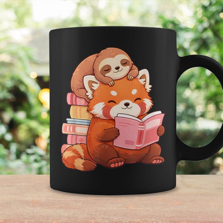 Cute Red Panda Reading Book Sloth Kawaii Animal Graphic Print Coffee Mug Gifts ideas Cute Red Panda Reading Book Sloth Kawaii Animal Graphic Print Coffee Mug Gifts ideas