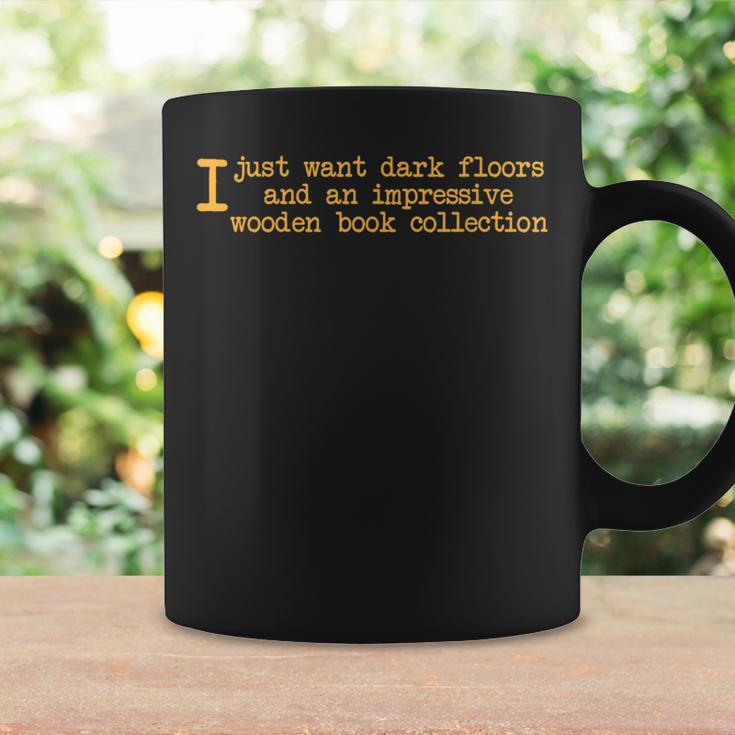 Dark Academia Aesthetic Wooden Book Collection Parchment Graphic Print Coffee Mug Gifts ideas