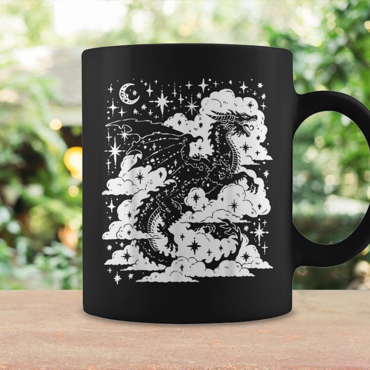 Dark Academia Fantasy Dragon Book Lover Bookish Goblincore Graphic Print Coffee Mug Gifts ideas