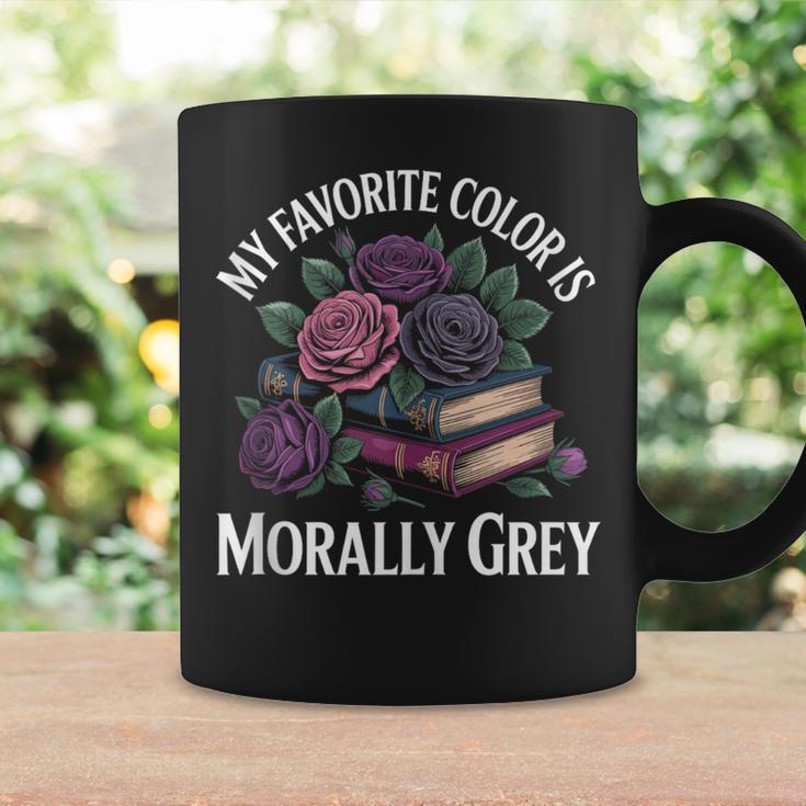 Dark Romance Book Lovers Quote Favorite Color Morally Grey Graphic Print Coffee Mug Gifts ideas