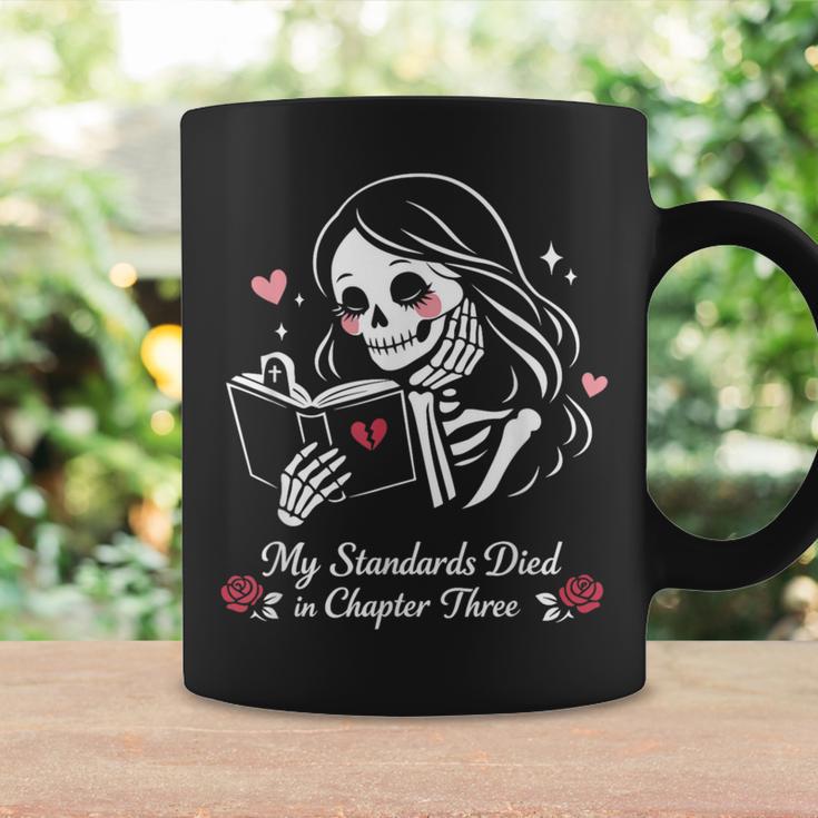 Dark Romance Pajama Skeleton Costume Woman Book Reading Graphic Print Coffee Mug Gifts ideas Dark Romance Pajama Skeleton Costume Woman Book Reading Graphic Print Coffee Mug Gifts ideas