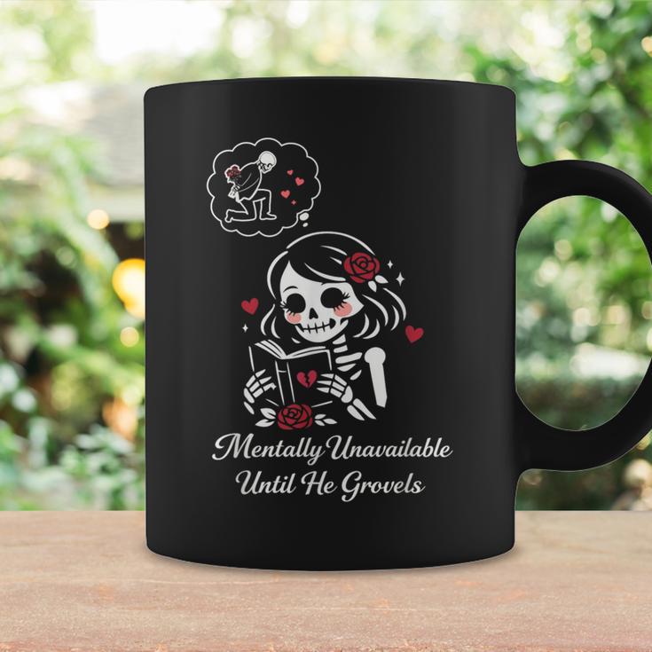 Dark Romance Skeleton Costume Woman Pajama Book Reading Graphic Print Coffee Mug Gifts ideas