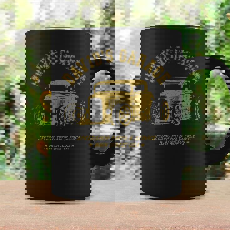 David's Garage Hotrod クラシックカーデザイン 長袖tシャツ コーヒーマグ ギフトのアイデア