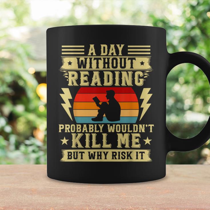 A Day Without Reading Library Librarian Books Bookworms Graphic Print Coffee Mug Gifts ideas