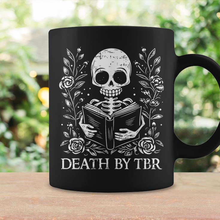 Death By TBR Reading Book Lover Bookworm Bibliophile Reader Graphic Print Coffee Mug Gifts ideas