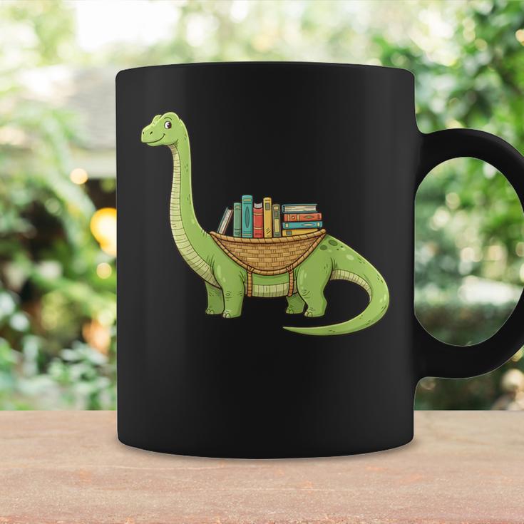 Dinosaur Librarian Book Lover Reading Brontosaurus Graphic Print Coffee Mug Gifts ideas