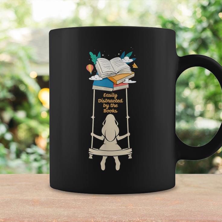 Distracted By Books Reading Reader Literature Library Author Graphic Print Coffee Mug Gifts ideas