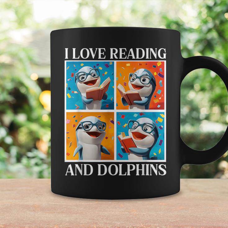 Dolphin Love Reading And Dolphins Child Book Lover Graphic Print Coffee Mug Gifts ideas
