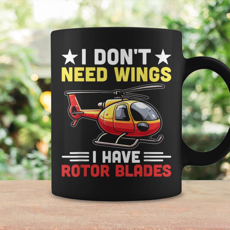I Don't Need Wings I Have Rotor Blade ヘリコプター パイロット コーヒーマグ ギフトのアイデア