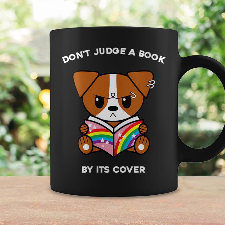 Don't Judge A Book By Its Cover Reading Jack Russell Terrier Graphic Print Coffee Mug Gifts ideas