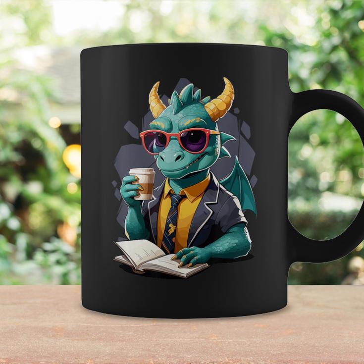 Dragon Reading Book Fantasy Reader Graphic Graphic Print Coffee Mug Gifts ideas