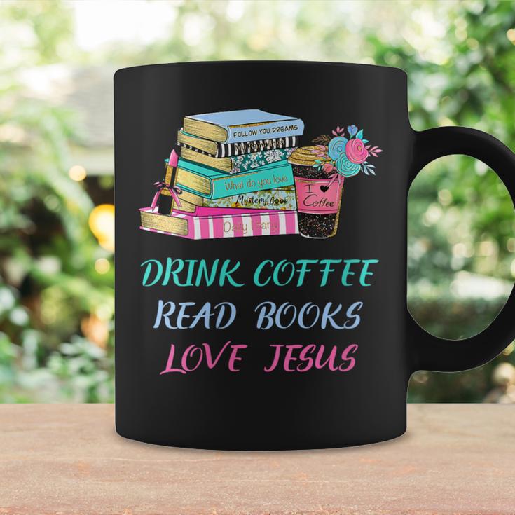 Drink Coffee Read Books Love Jesus Christian Religious God Graphic Print Coffee Mug Gifts ideas