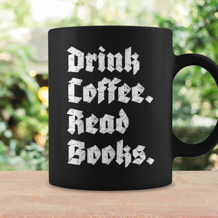 Drink Coffee Read Books Lover Reader Literary Graphic Print Coffee Mug Gifts ideas