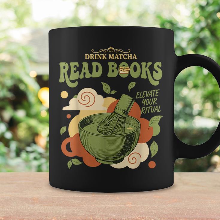 Drink Matcha Read Books Elevate Your Green Tea Ritual Graphic Print Coffee Mug Gifts ideas