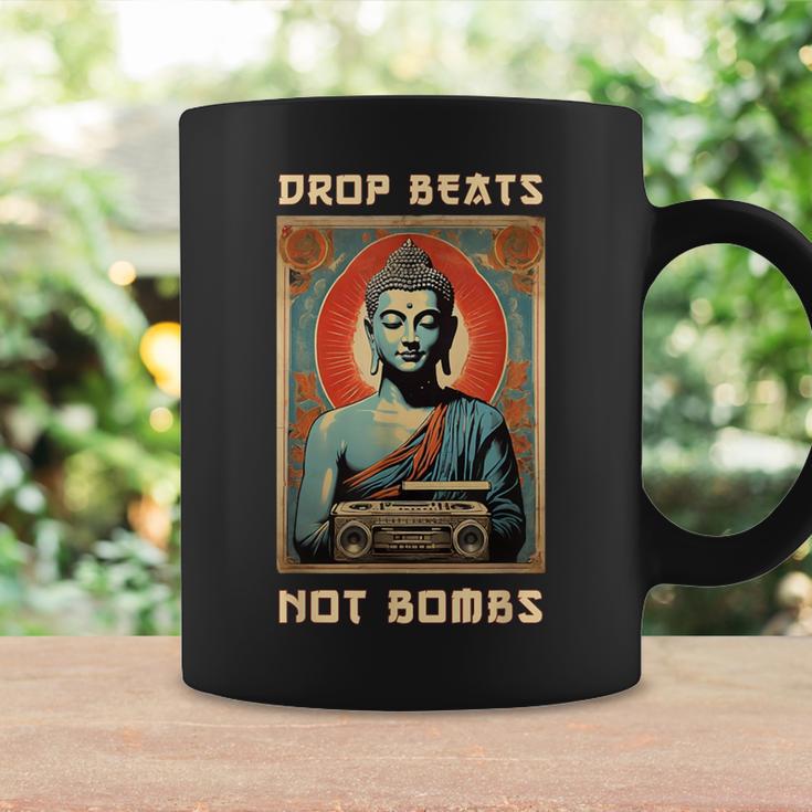 Drop Beats Not Bombs 反戦仏平和 コーヒーマグ ギフトのアイデア