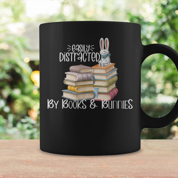 Easily Distracted By Books And Bunnies Graphic Print Coffee Mug Gifts ideas