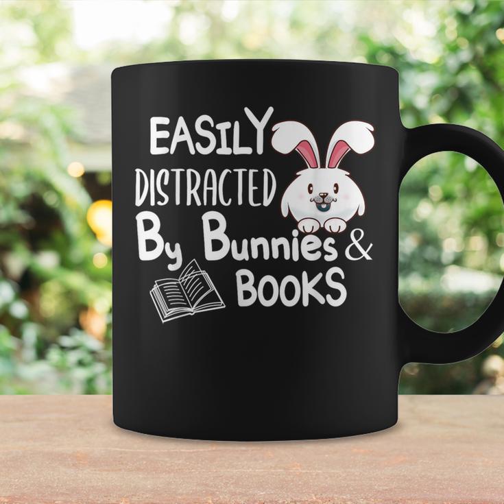 Easily Distracted By Bunnies And Books Graphic Print Coffee Mug Gifts ideas Easily Distracted By Bunnies And Books Graphic Print Coffee Mug Gifts ideas