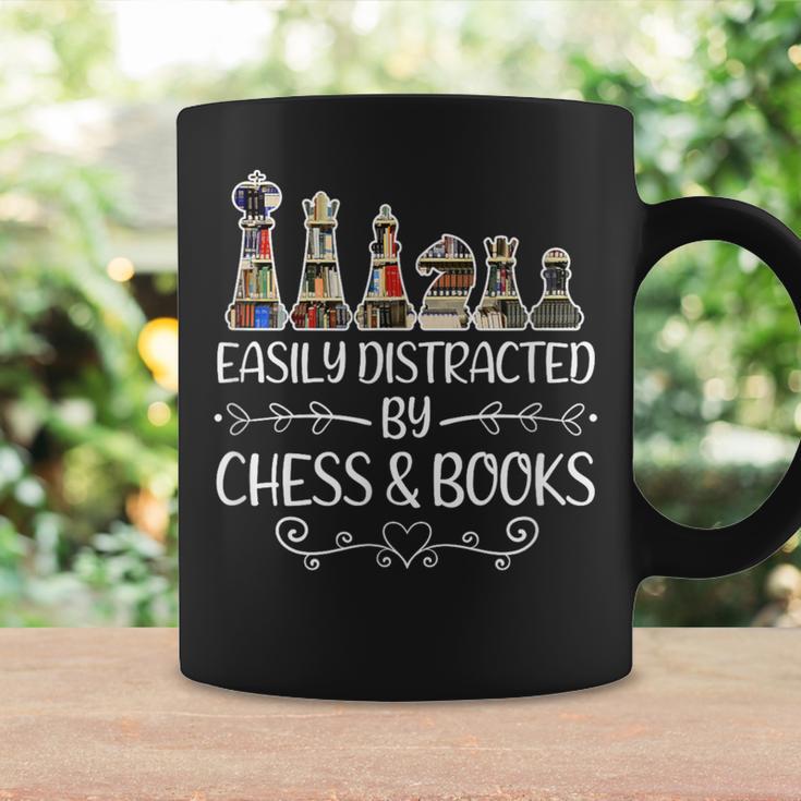 Easily Distracted By Chess And Books Graphic Print Coffee Mug Gifts ideas