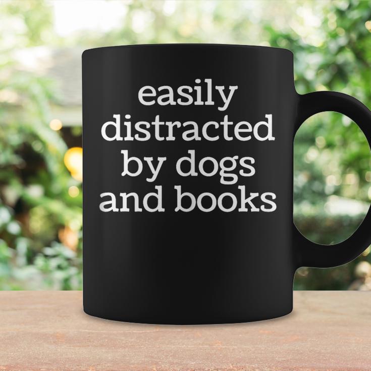 Easily Distracted By Dogs Lover Of Books Reader Graphic Print Coffee Mug Gifts ideas