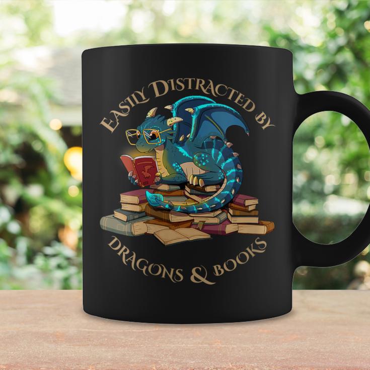 Easily Distracted By Dragons And Books Nerd Dragon Graphic Print Coffee Mug Gifts ideas Easily Distracted By Dragons And Books Nerd Dragon Graphic Print Coffee Mug Gifts ideas