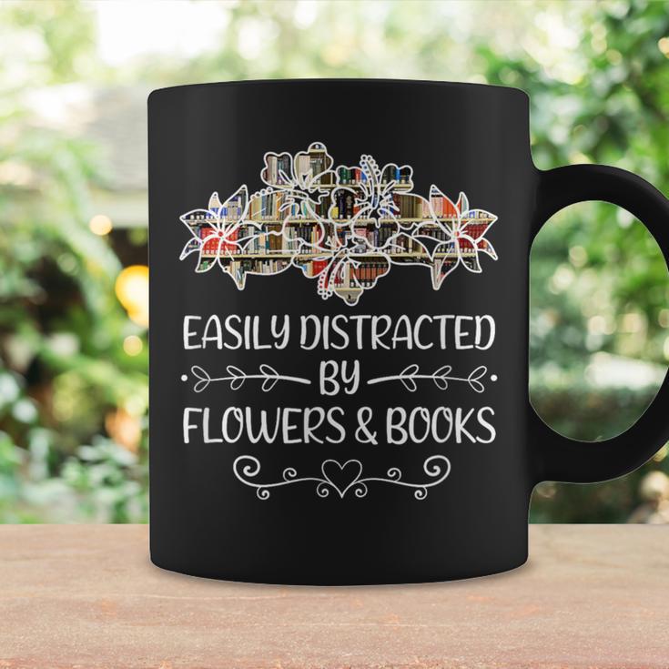 Easily Distracted By Flowers And Books Graphic Print Coffee Mug Gifts ideas