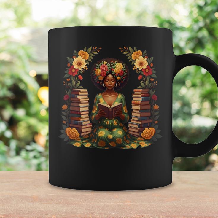 Educated Melanin Queen Afro Women Reading Book History Graphic Print Coffee Mug Gifts ideas
