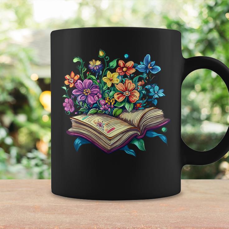 Enchanted Open Book With Blooming Flowers Graphic Print Coffee Mug Gifts ideas Enchanted Open Book With Blooming Flowers Graphic Print Coffee Mug Gifts ideas