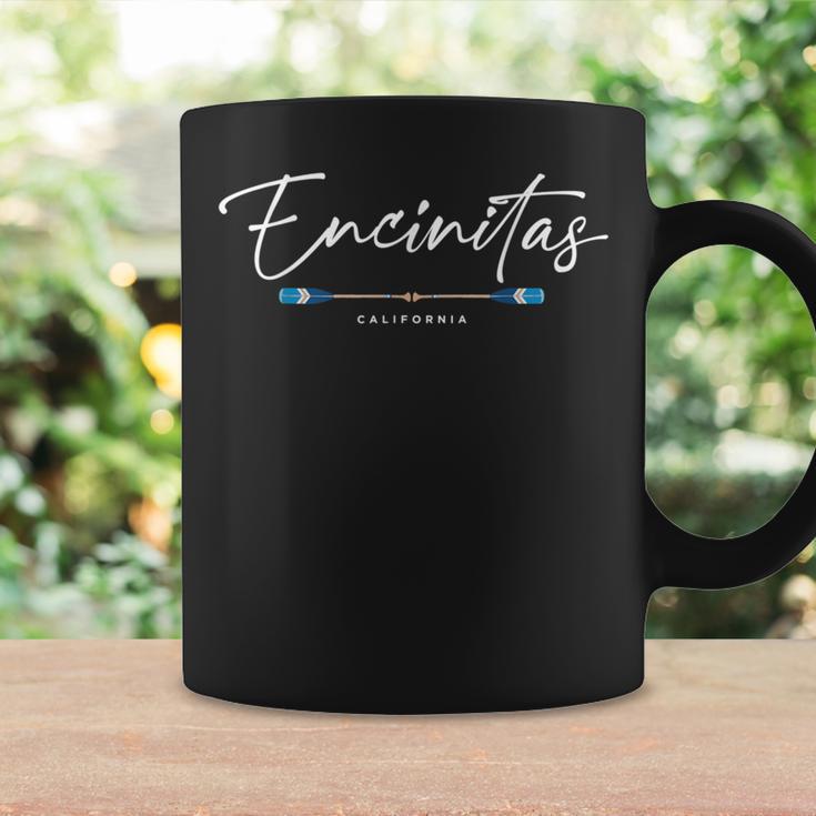 Encinitas California Oars グラフィック コーヒーマグ ギフトのアイデア