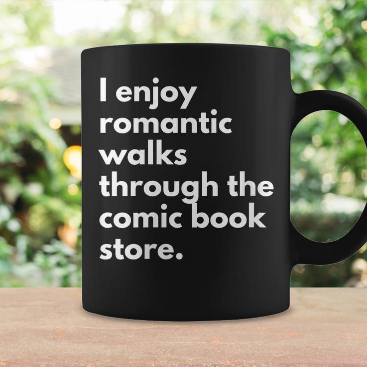 I Enjoy Romantic Walks Through The Comic Book Store Comics Graphic Print Coffee Mug Gifts ideas