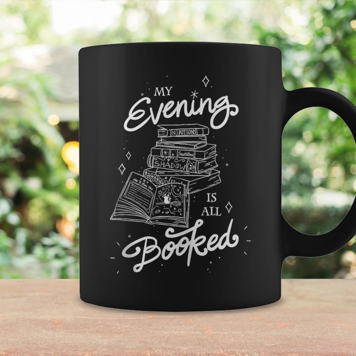 My Evening Is All Booked Cute Witch Book Lover Halloween Graphic Print Coffee Mug Gifts ideas
