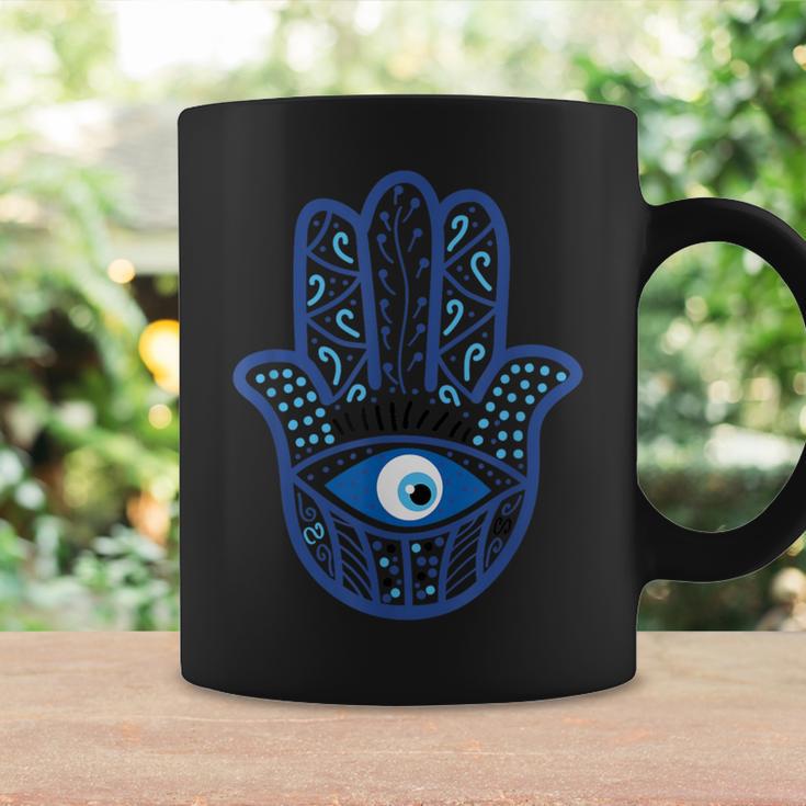 Evil Eye Artwork Hamasa Good Luck Hand Of Fatima Hipster コーヒーマグ ギフトのアイデア