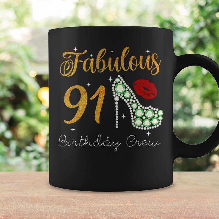 Fabulous Queen 91歳の誕生日クルーパーティ隊のお祝い 長袖tシャツ コーヒーマグ ギフトのアイデア