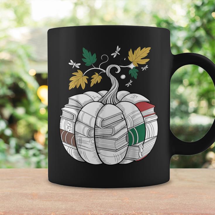 Fall Bookshelf Pumpkin Autumn Reading Graphic Print Coffee Mug Gifts ideas